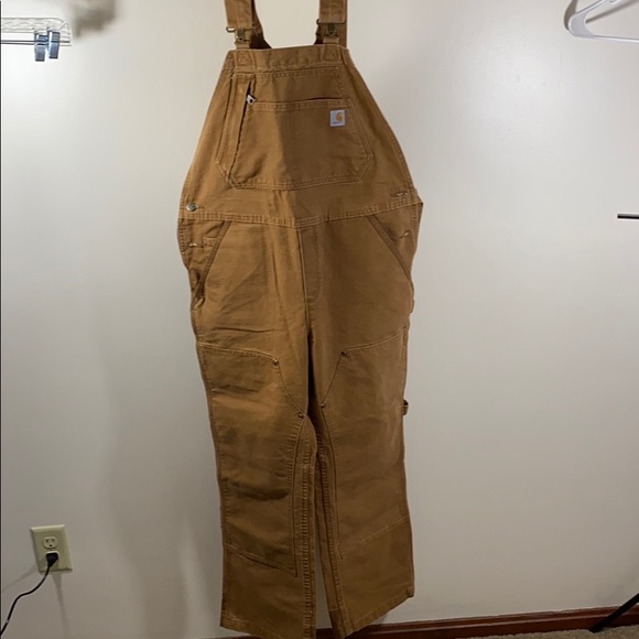 Carhartt Womens Weathered Duck Unlined Wildwood Bib Overalls